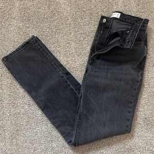 Abercrombie & Fitch Women's 90’s Straight Ultra High Rise Black Jeans